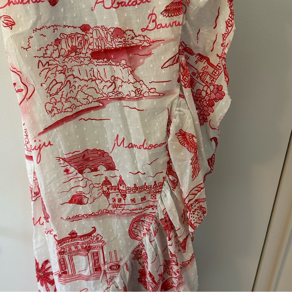 Farm Rio Dual White Prints Wrap Dress - Picture 6 of 10